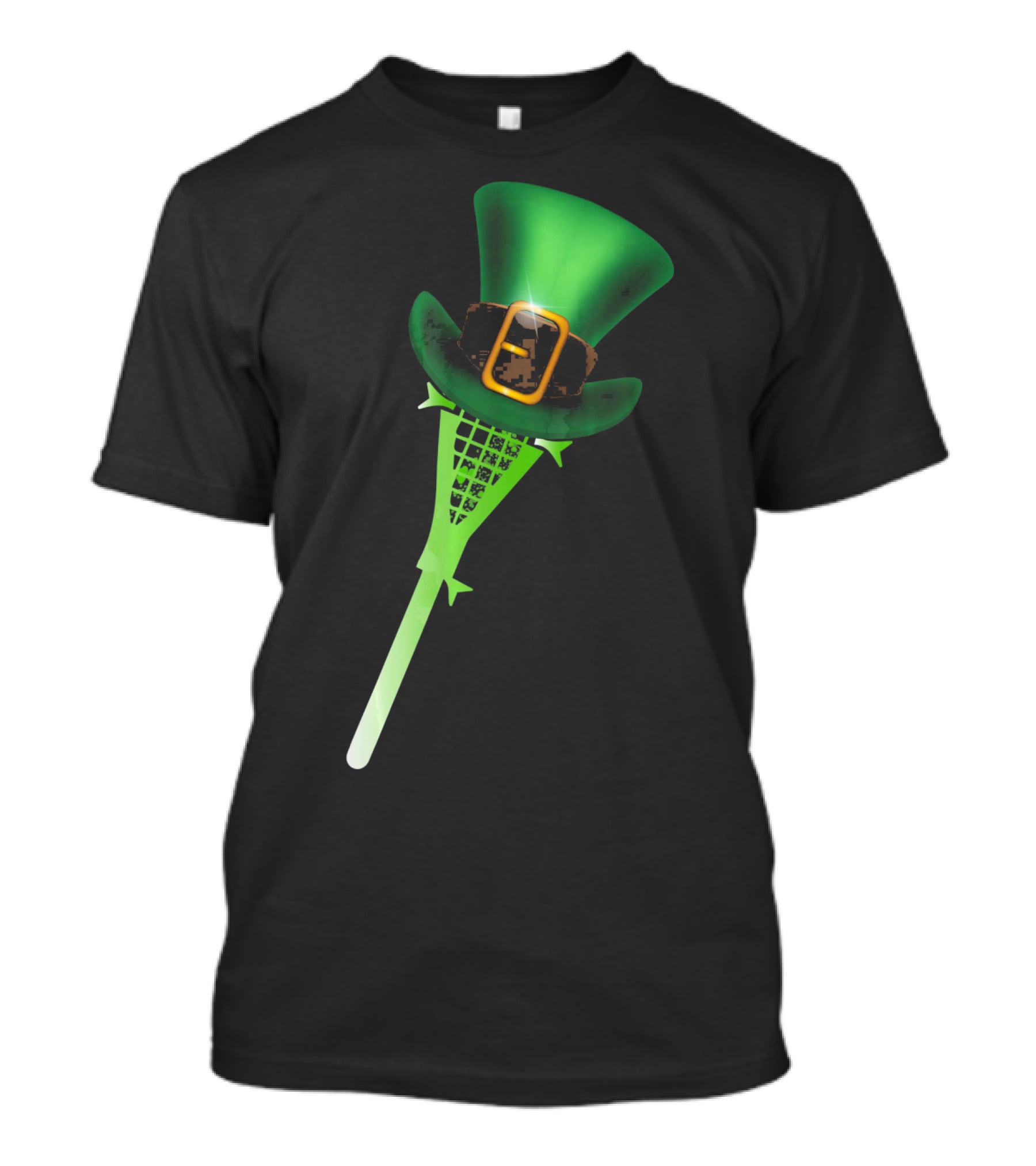 Leprechaun Shamrock Lacrosse Hat St Patricks T-Shirt