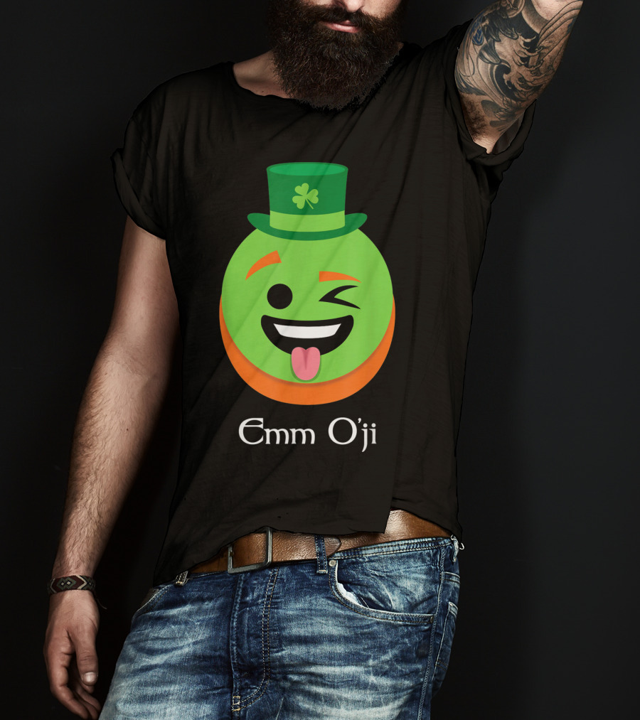 Emm O'ji Happy Saint Patricks Day Emoji Irish Fun T-Shirt