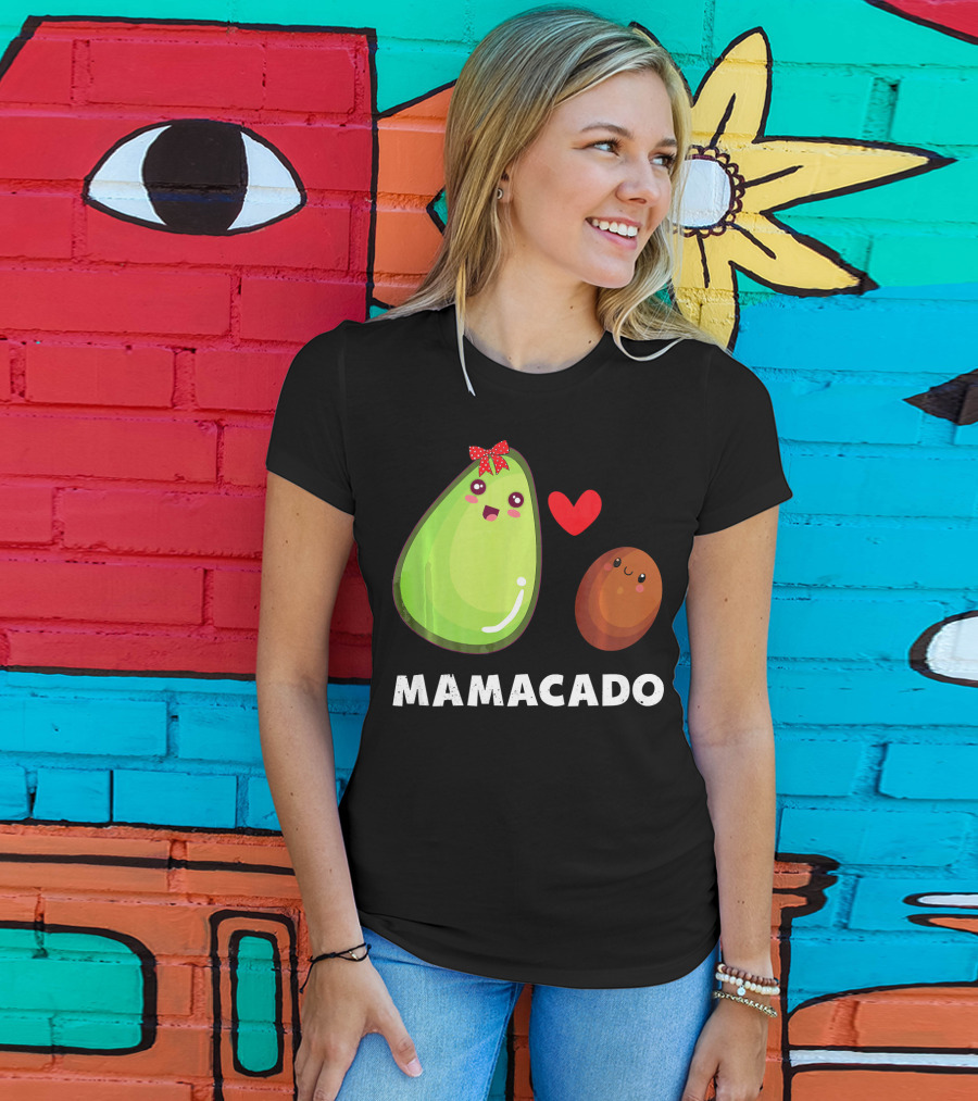 Mamacado Pregnancy Vegetarian Avo Cute Heart Avocado T-Shirt