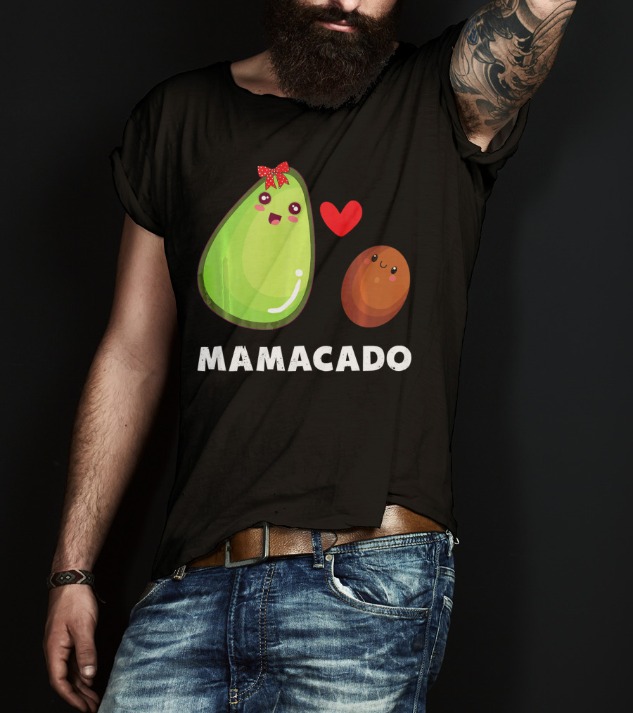 Mamacado Pregnancy Vegetarian Avo Cute Heart Avocado T-Shirt