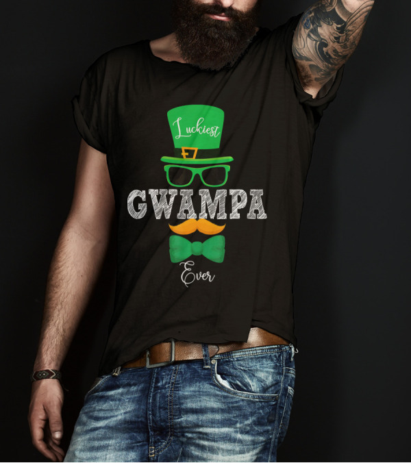 Luckiest Gwampa Ever Leprechaun St Patrick's Day T-Shirt