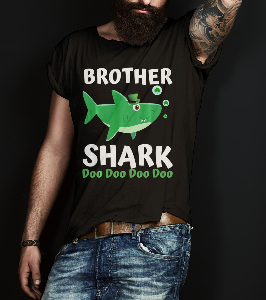 BROTHER SHARK DOO DOO DOO DOO St. Patrick's Day Irish T-Shirt