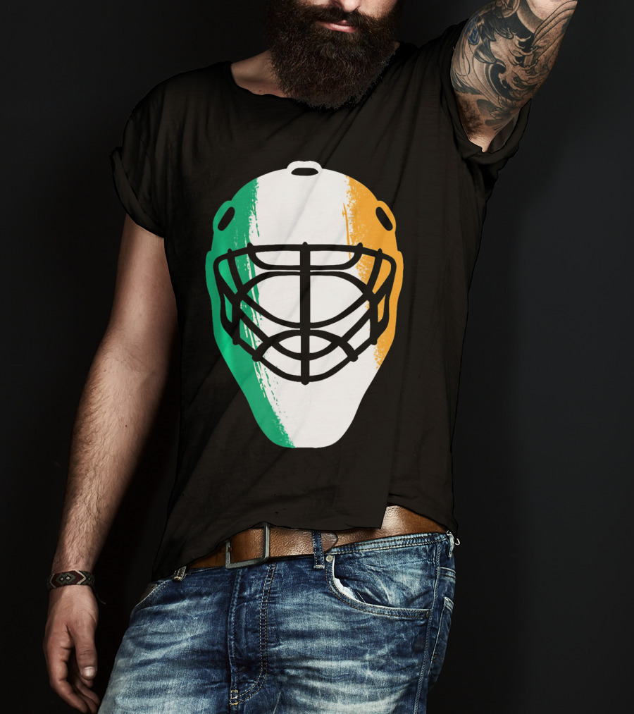 St Patricks Day Irish Hockey Mask T-Shirt