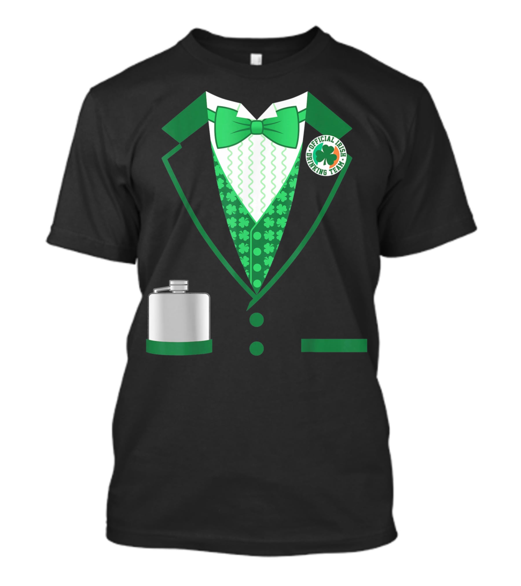 Mens St. Patricks Day Costume Official Irish Drinking Team Funny Iris T-Shirt