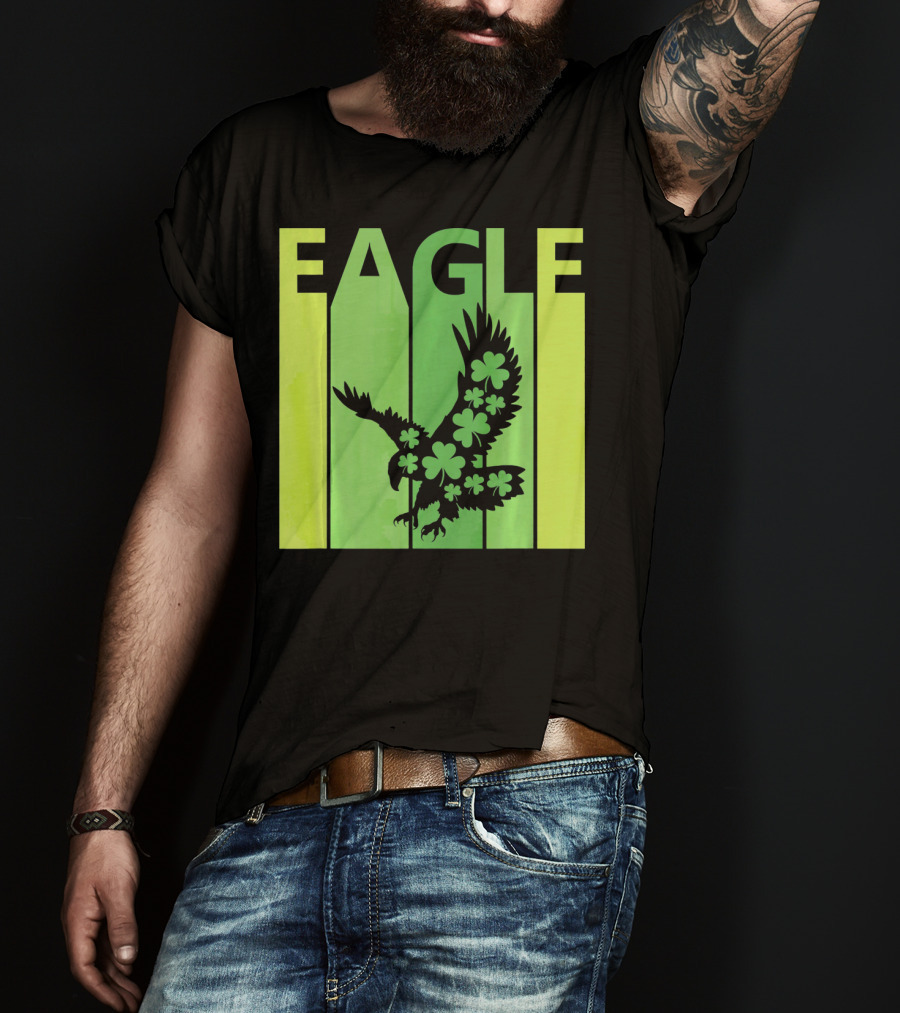 Lucky Irish Shamrock Eagle St Patricks Day T-Shirt