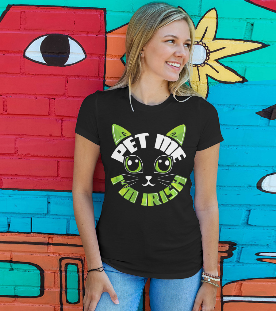 Pet Me I'm Irish Cat Dublin Party T-Shirt