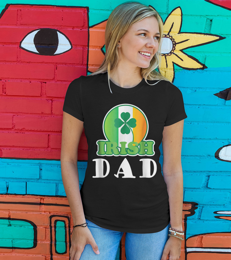 Irish Dad Clover Flag T-Shirt