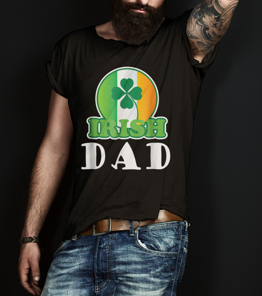 Irish Dad Clover Flag T-Shirt