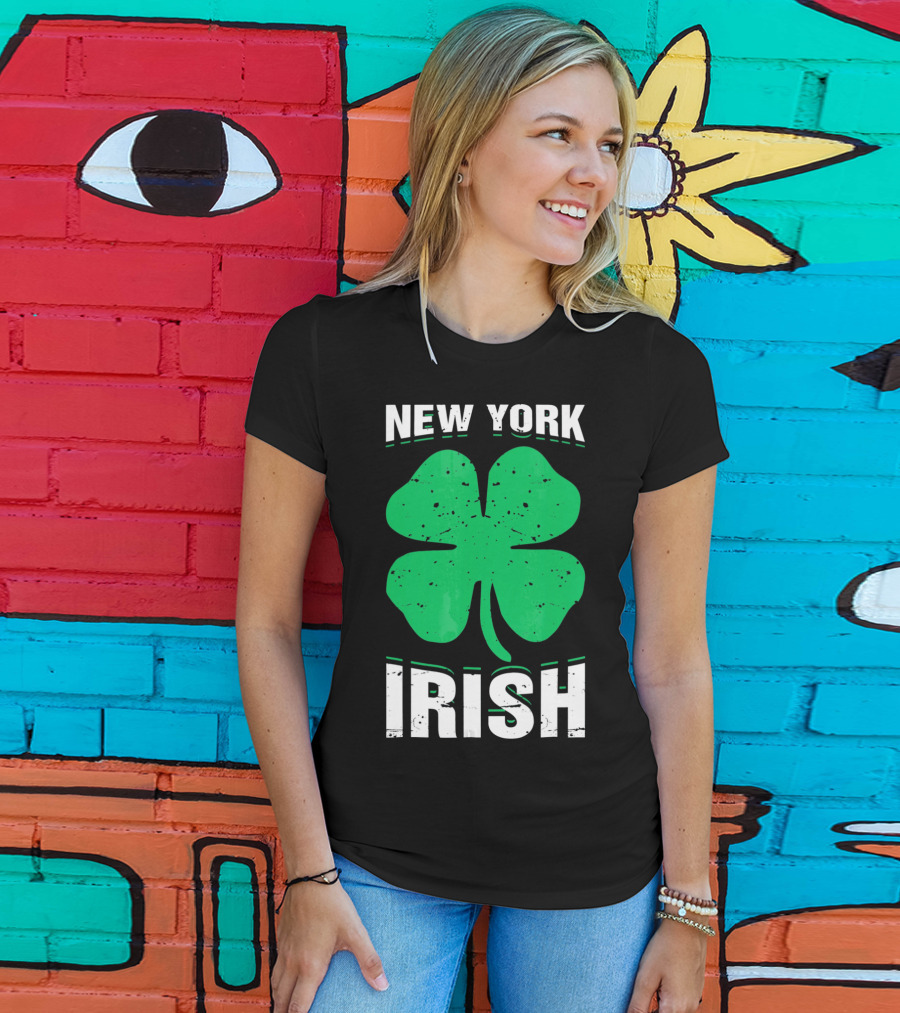 New York Irish Shamrock St Patricks Day T-Shirt