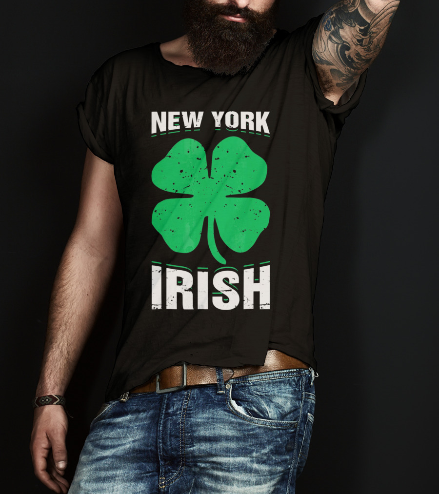New York Irish Shamrock St Patricks Day T-Shirt