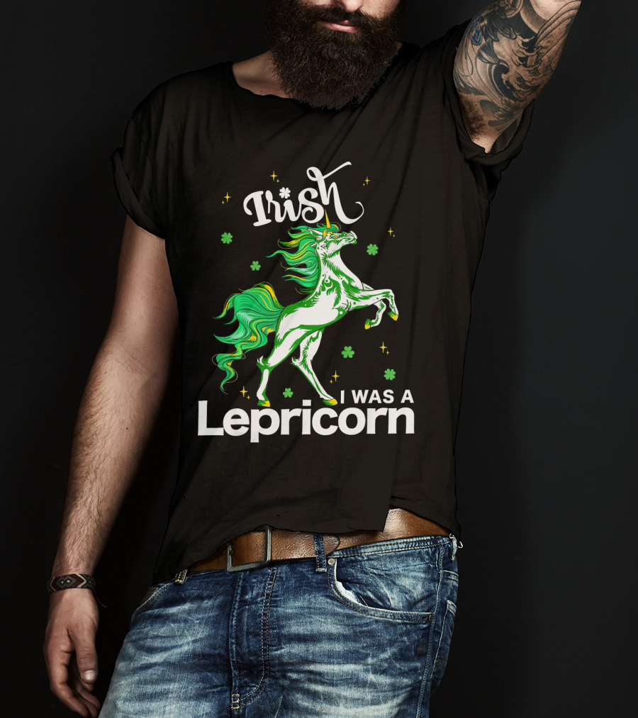 Irish I Was A Lepricorn Unicorn St Patrick's Day Fantasy T-Shirt