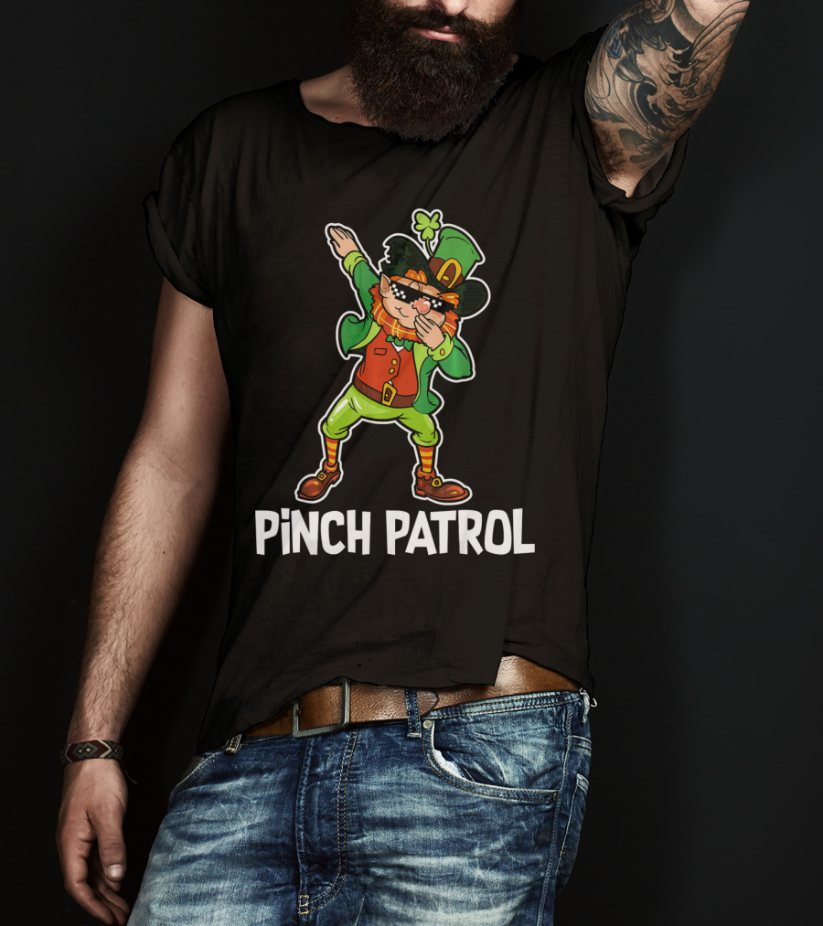 St Patrick's Day Pinch Patrol Dabbing Leprechaun T-Shirt