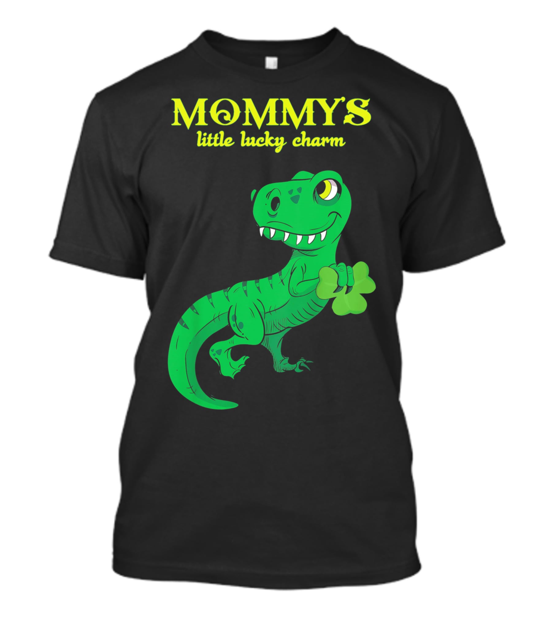 Mommy's Little Lucky Charm Dinosaur Kids St Patrick's Day T-Shirt