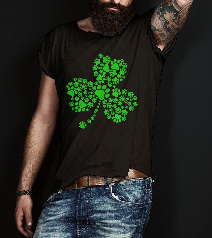 Clover Paw Dog Shamrock T-Shirt