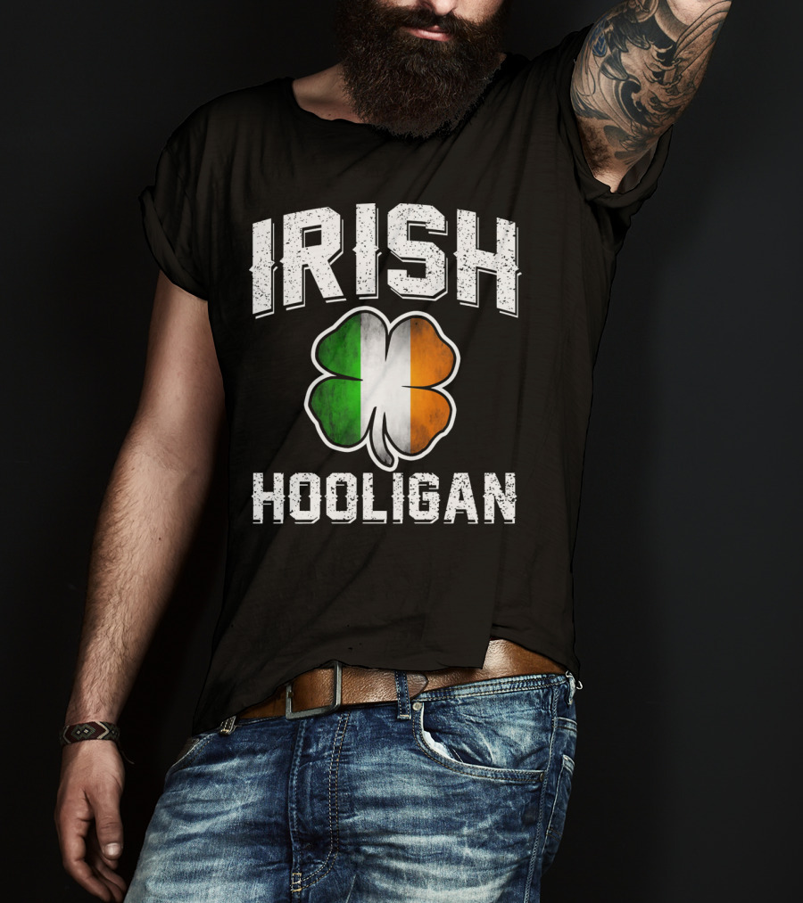 Irish Hooligan Shamrock St Patrick's Day T-Shirt
