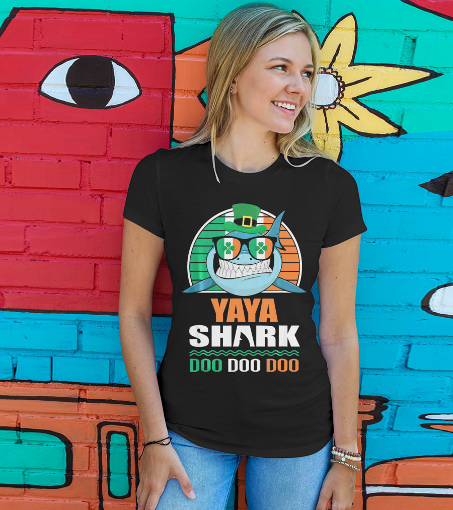 Yaya Shark St. Patrick Day Doo Doo Doo T-Shirt