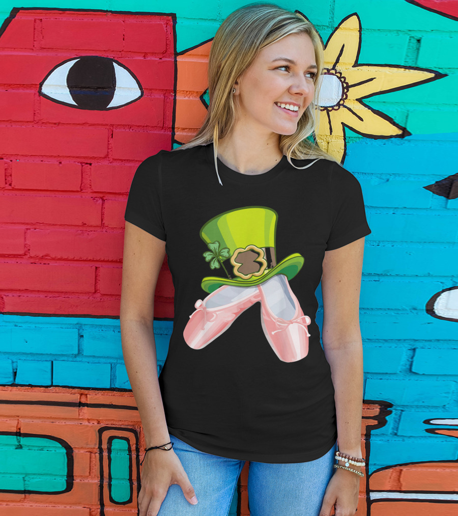 Leprechaun Ballet Shoes And Green Hat T-Shirt