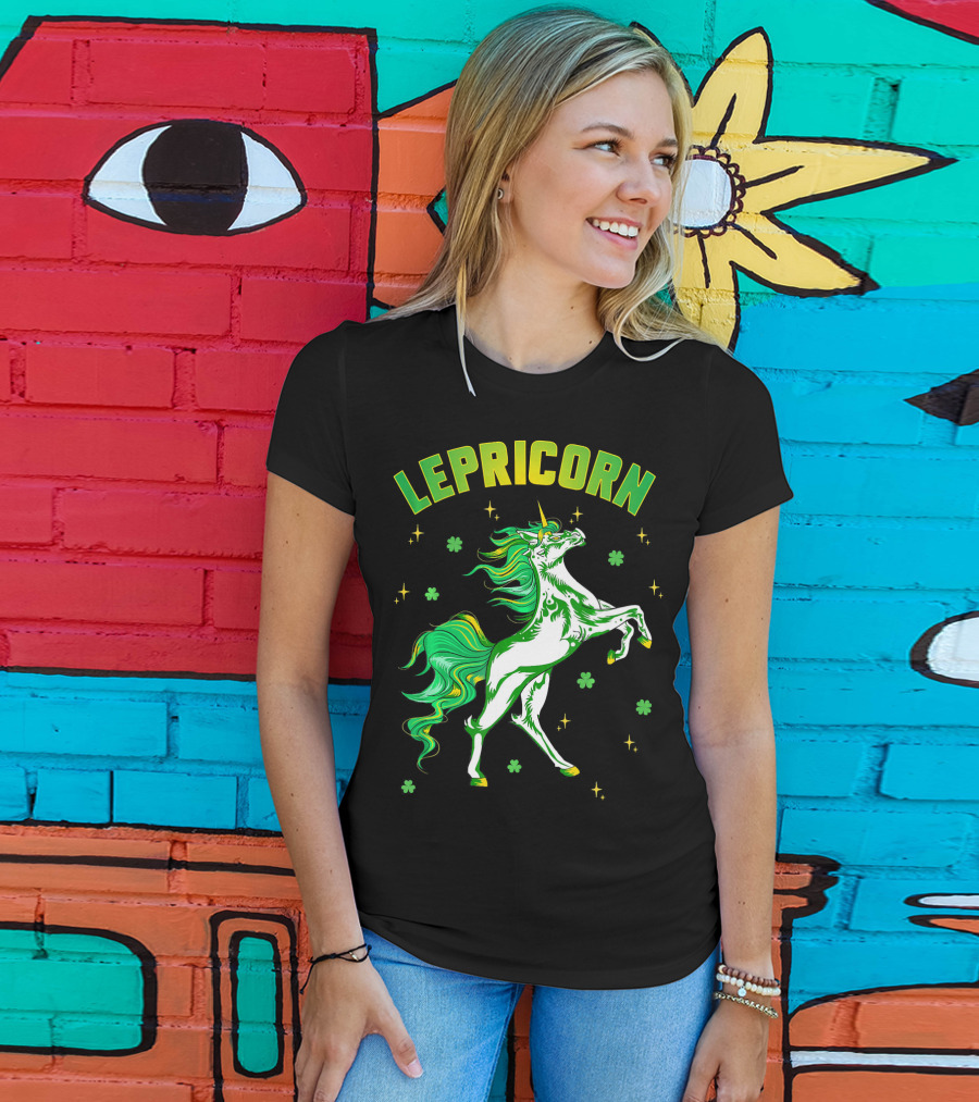 Lepricorn Unicorn St Patricks Day Girls T-Shirt