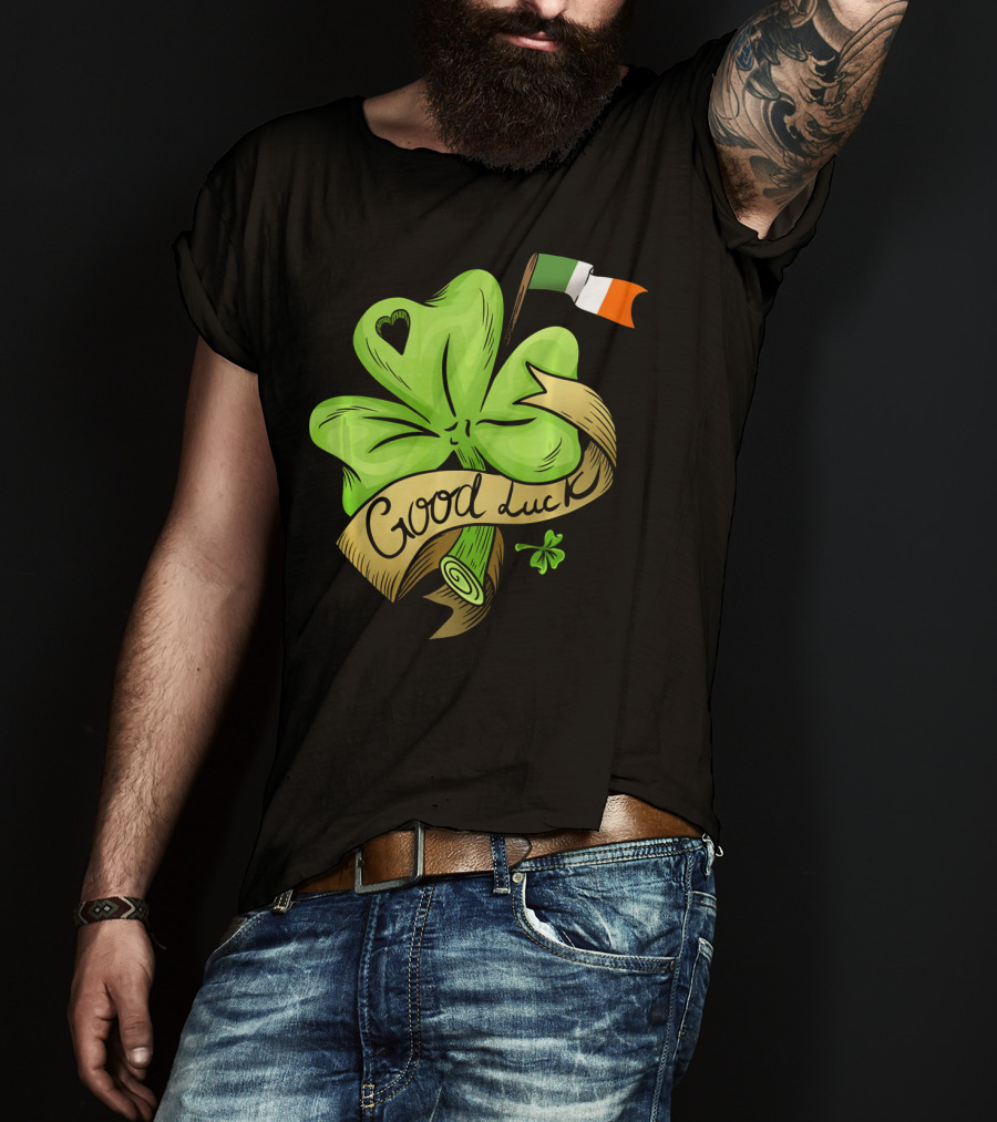 Good Luck Irish Flag Shamrock St. Patrick's T-Shirt