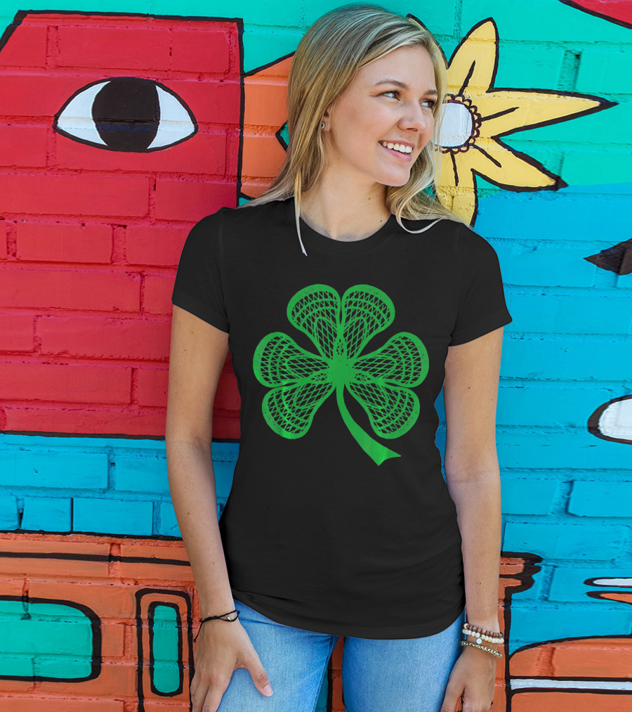 Shamrock Lacrosse Lucky Green Clover T-Shirt
