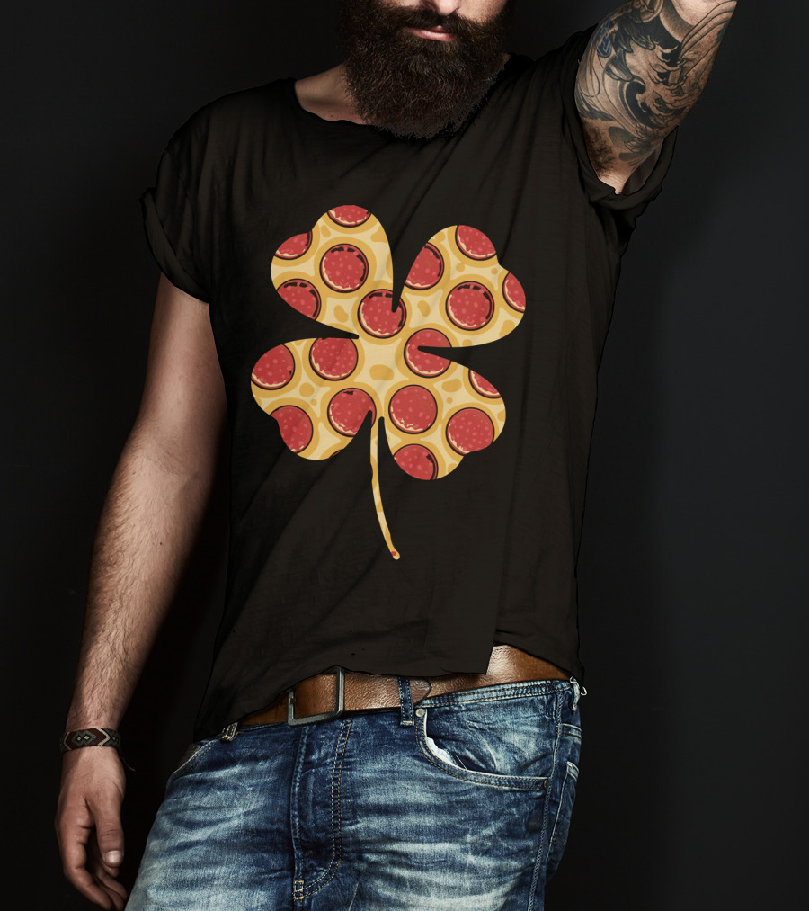 Shamrock Pizza Pepperoni Longsleeve St Patri T-Shirt