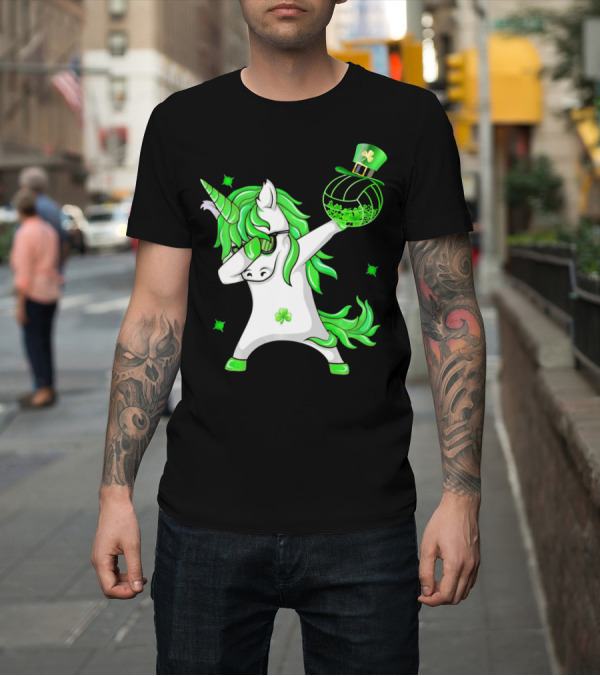 Shirt: Happy St Patricks Day Dabbing Unicorn with Shamrock Hat and Green Hair T-Shirt Happy St Patricks Day Dabbing Unicorn with Shamrock Hat and Green Hair T-Shirt