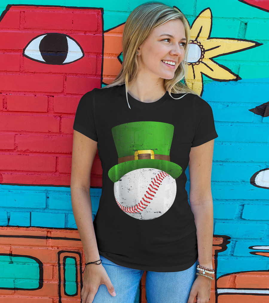 St Patricks Day Leprechaun Hat Baseball Fun T-Shirt