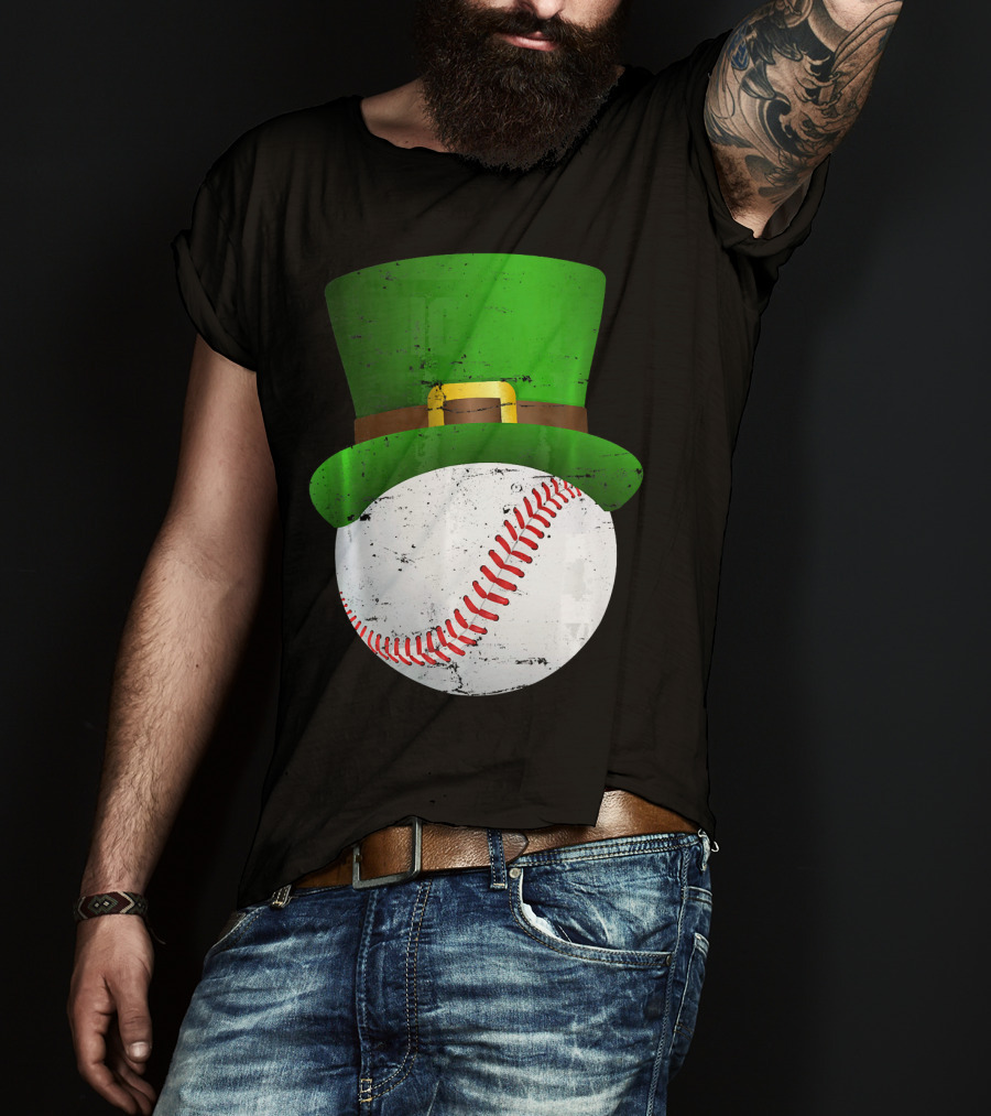 St Patricks Day Leprechaun Hat Baseball Fun T-Shirt