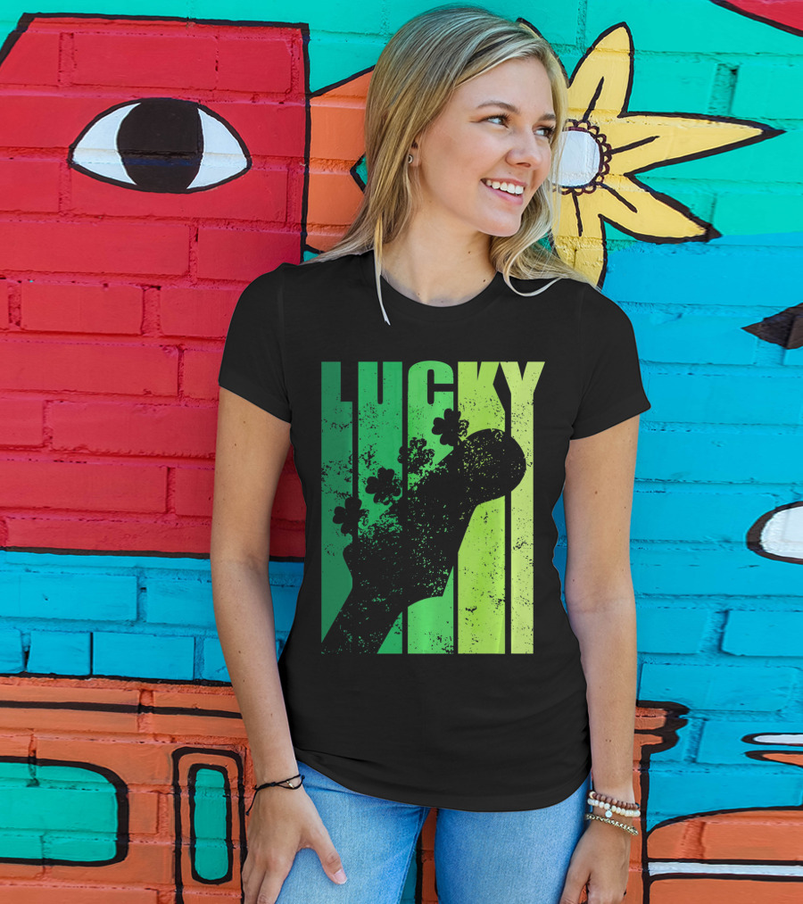 Lucky Irish Shamrock Guitar T-Shirt