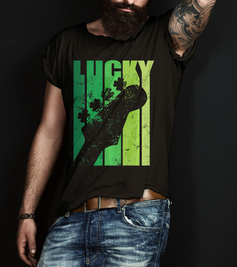 Lucky Irish Shamrock Guitar T-Shirt