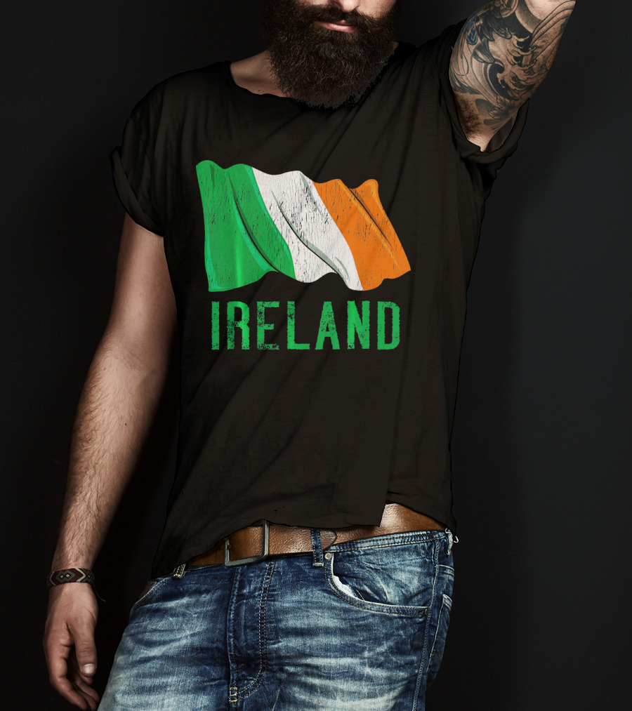 Vintage Ireland Flag Irish Retro St. Pat Ireland T-Shirt