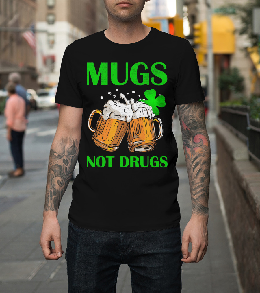 Mugs Not Drugs Saint Pat Vintage T-Shirt