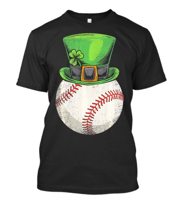 St Patricks Baseball Leprechaun Shamrock Hat T-Shirt