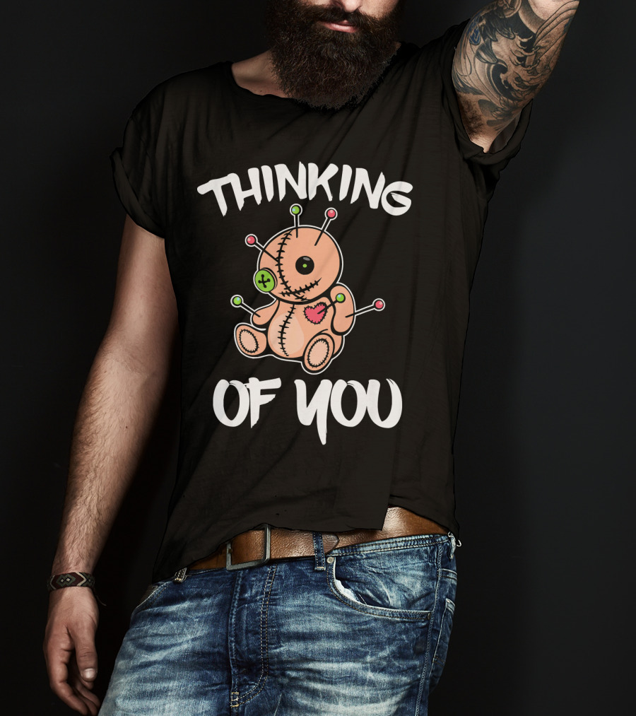 Thinking Of You Voodoo Doll Funny Witch Mardi Gras T-Shirt