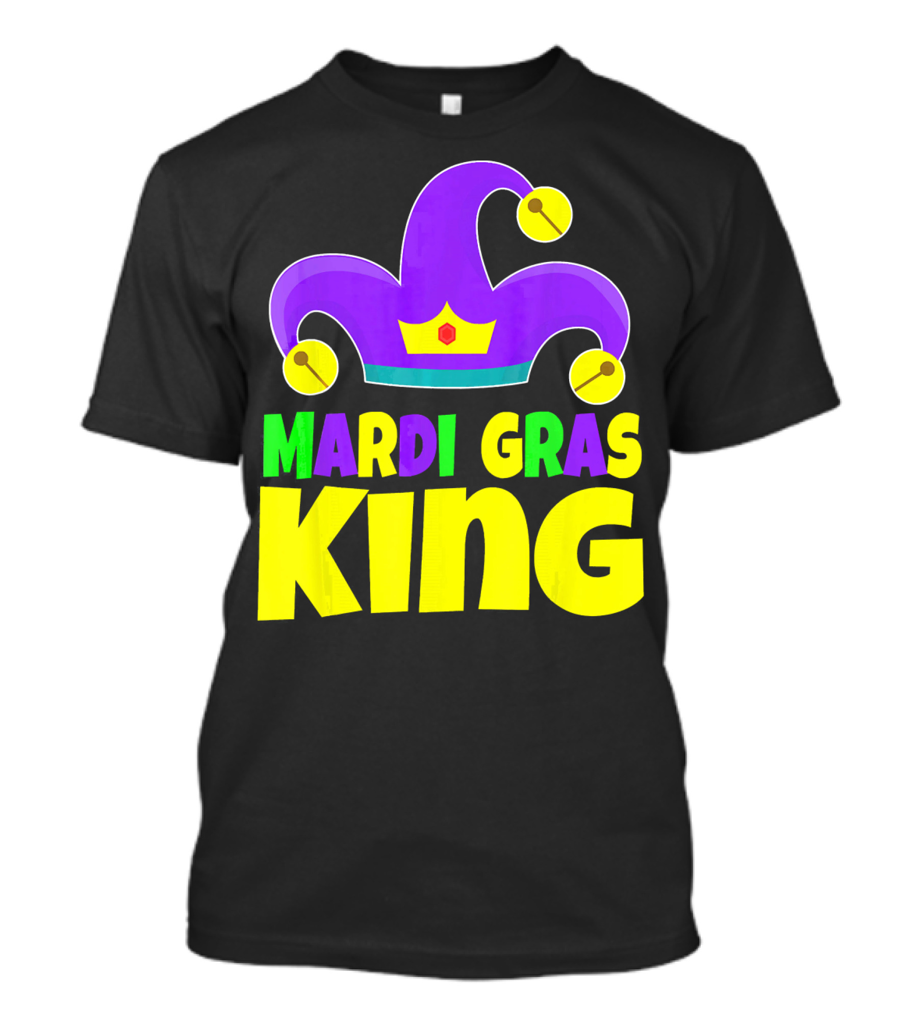 Mardi Gras King Crown Jester Hat T-Shirt