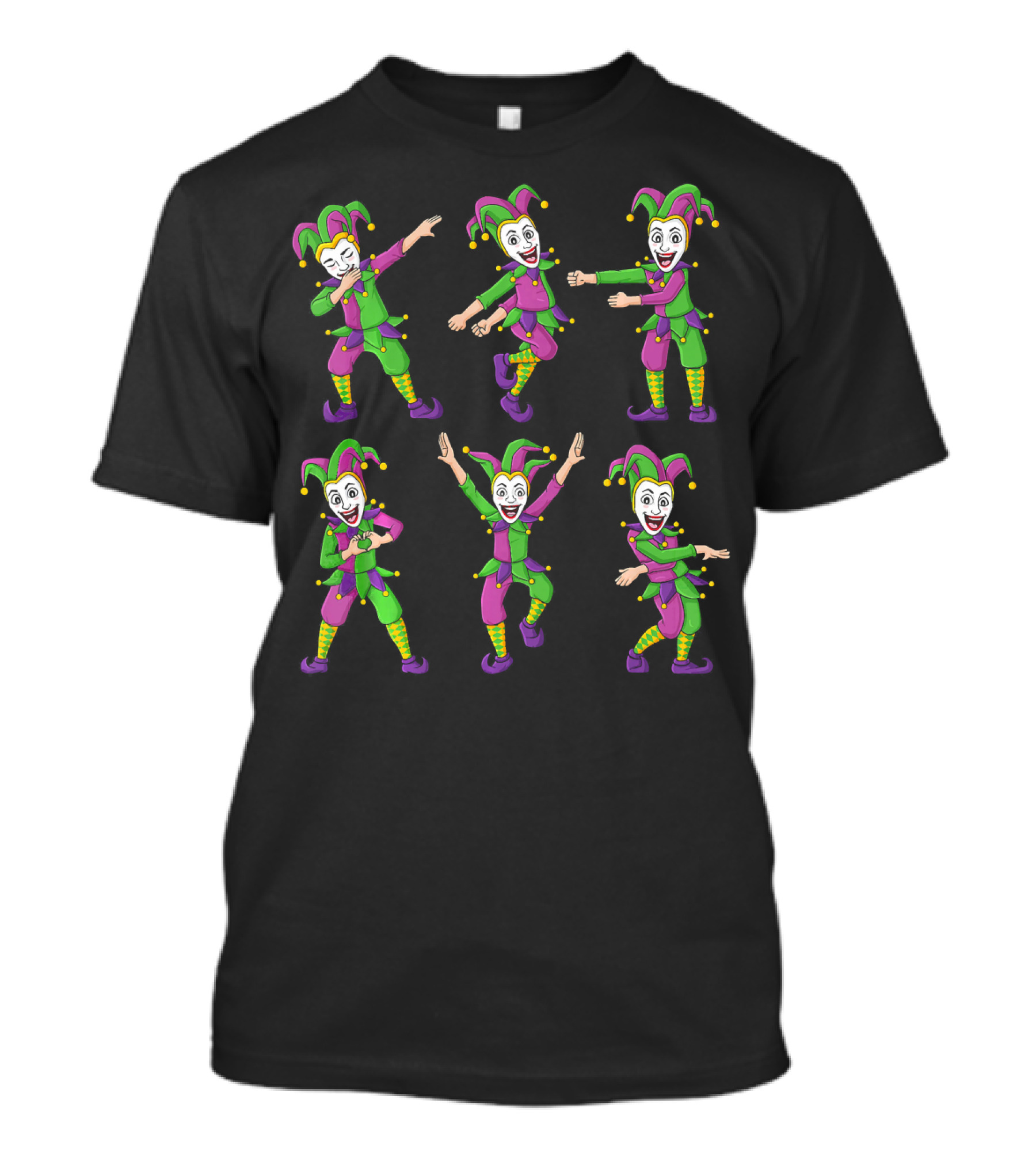 Mardi Gras Jesters Dancing Celebration Jokers T-Shirt
