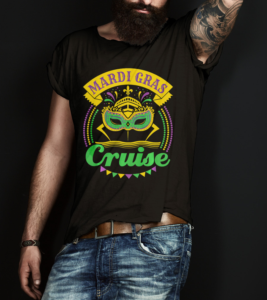 Mardi Gras Cruise Mask T-Shirt