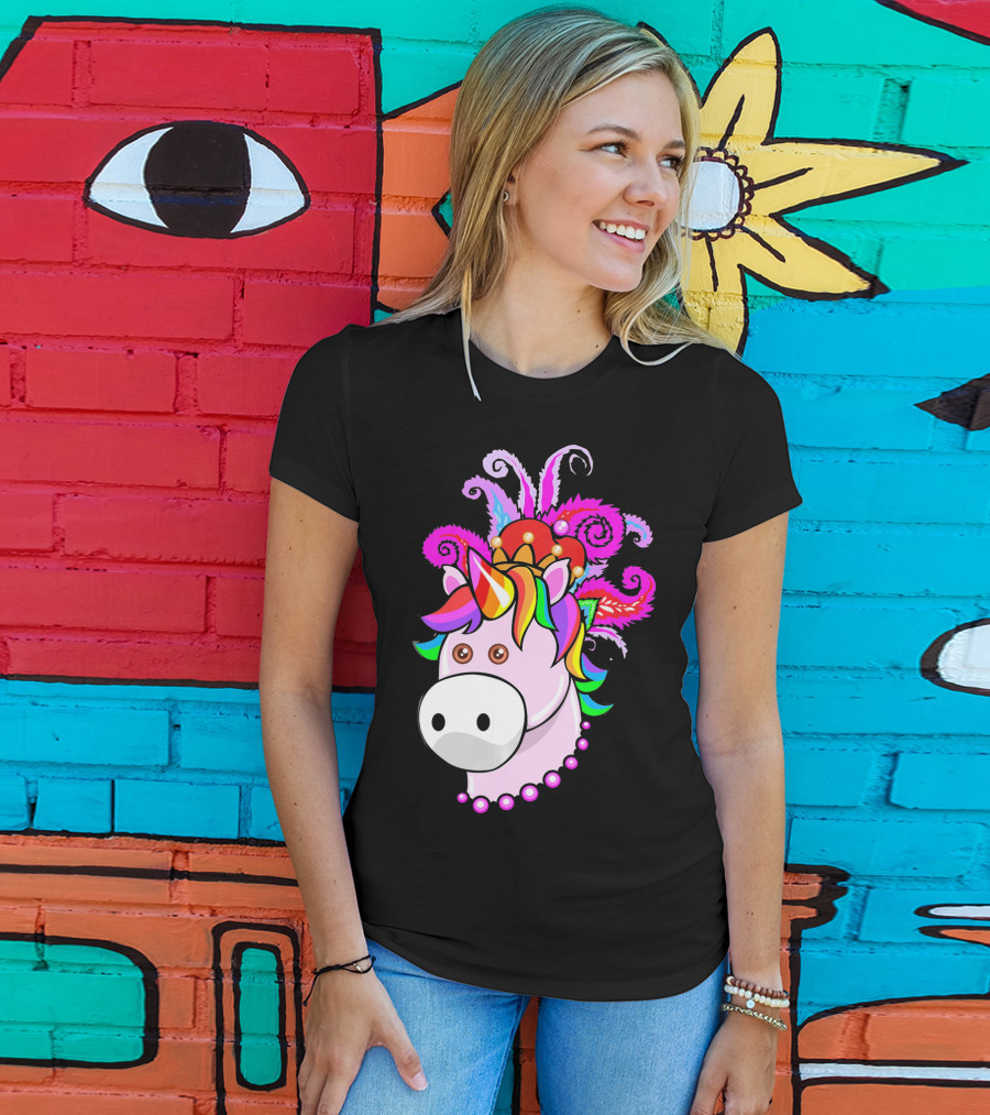 Kids Unicorn Mardi Gras New Orleans T-Shirt