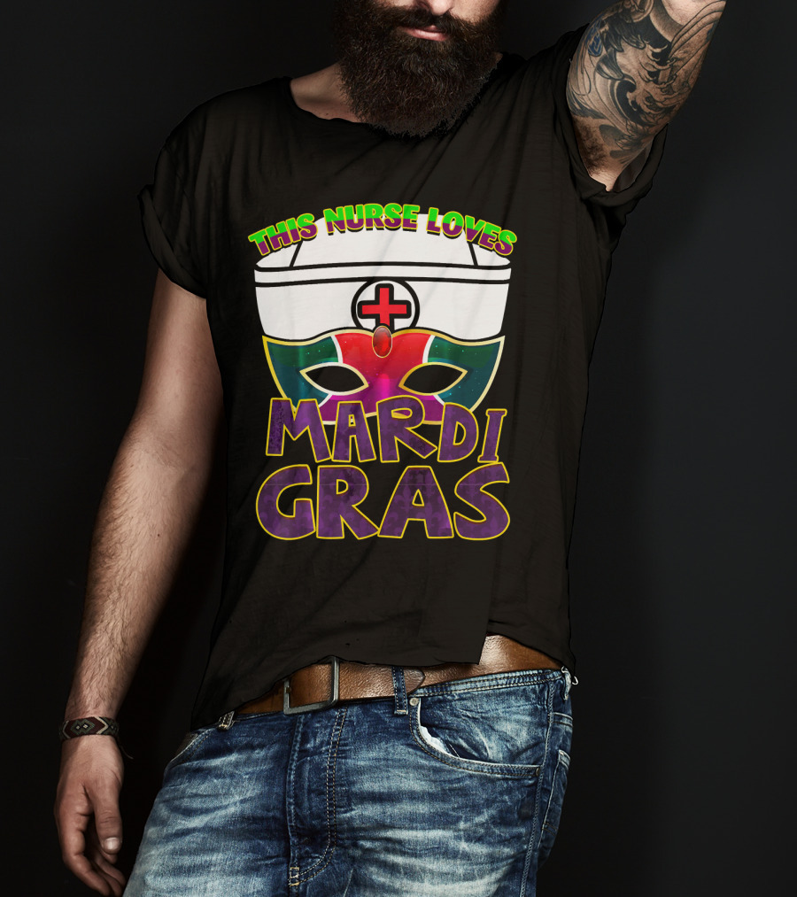This Nurse Loves Mardi Gras Fat Tuesday Nurse T-Shirt