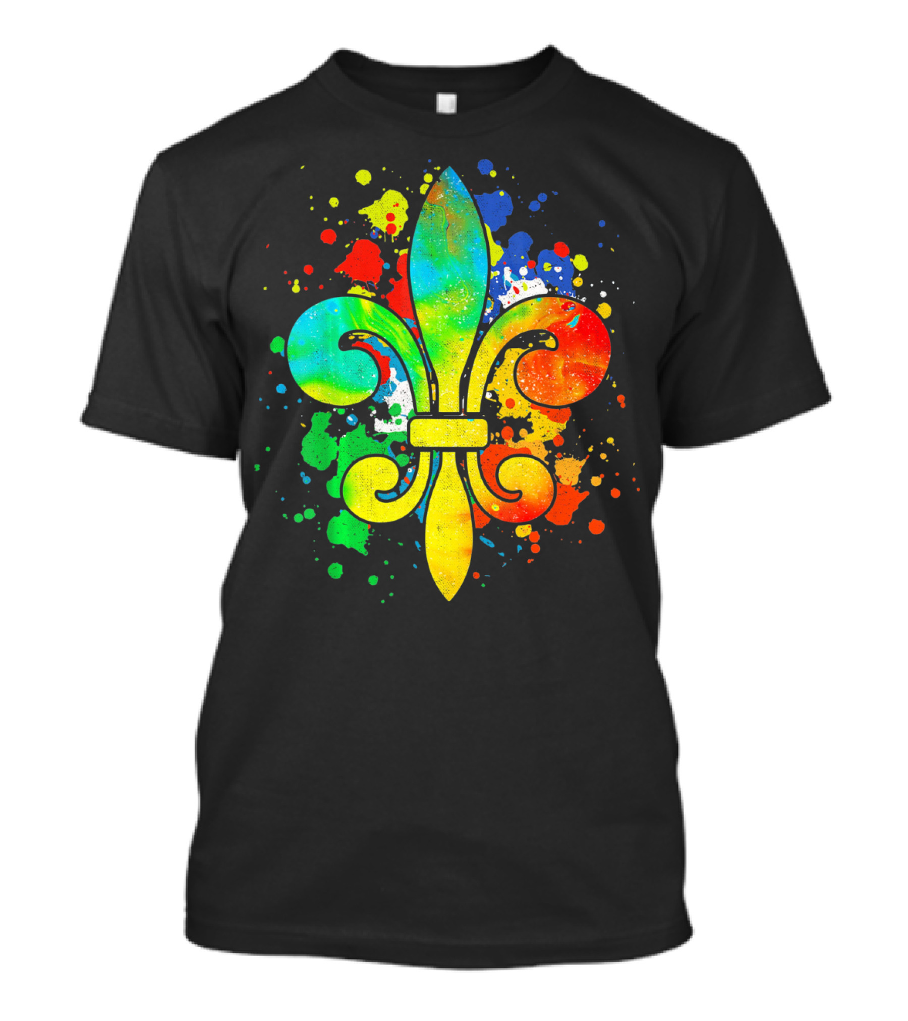 Mardi Gras New Orleans Colorful Fleur De Lis T-Shirt
