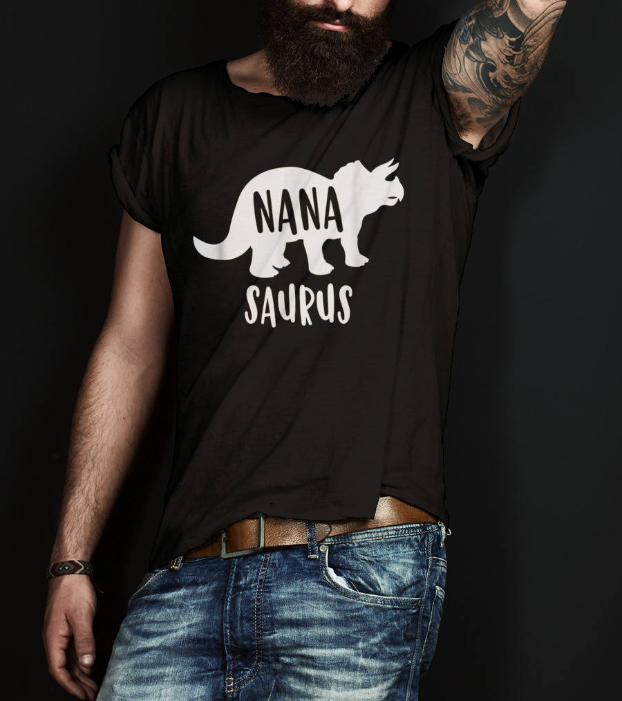 Nanasaurus Funny Dinosaur Nana Saurus Triceratops T-Shirt