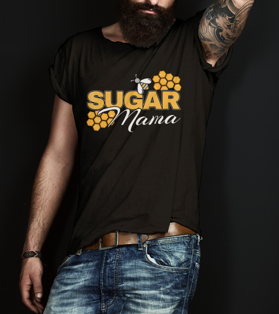Sugar Mama Bee Hive Honeycomb T-Shirt