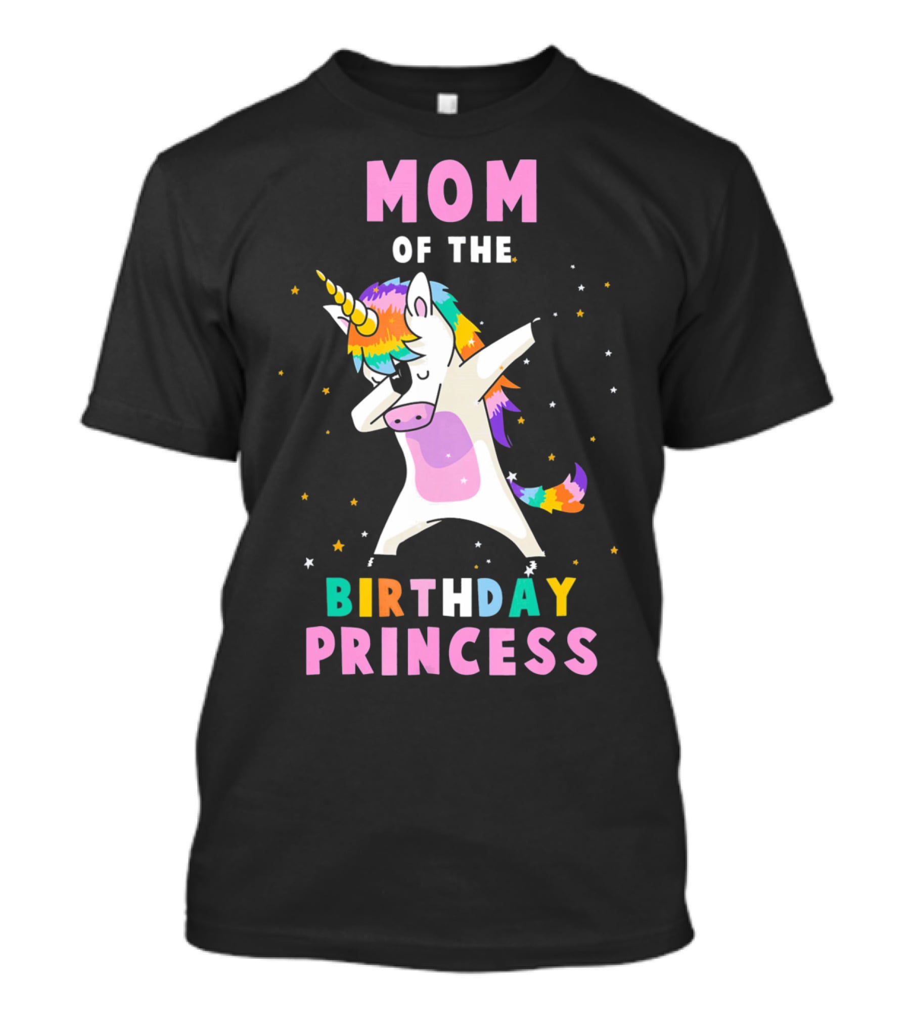 Mom Of The Birthday Princess Dab Unicorn T-Shirt