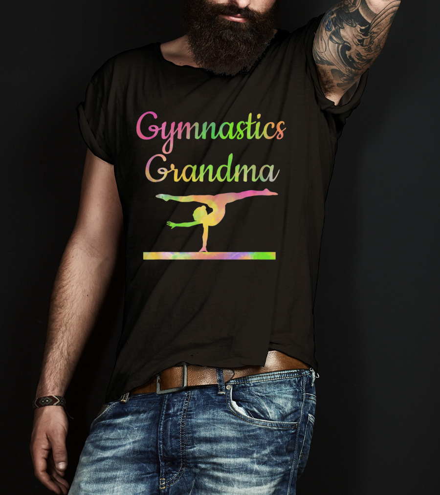 Colorful Gymnastics Grandma On Balance Beam T-Shirt