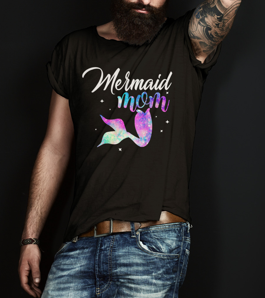Mermaid Mom Mother Mermom Birthday T-Shirt