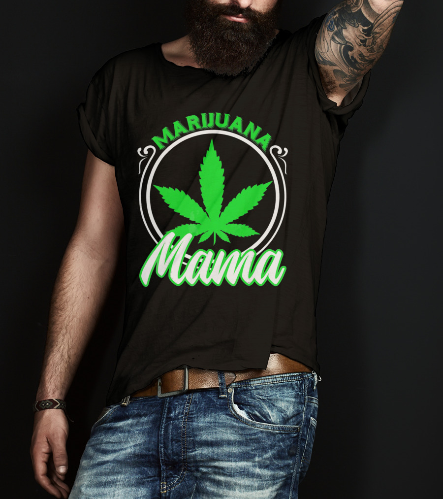 Marijuana Mama Mom Weed Leaf T-Shirt