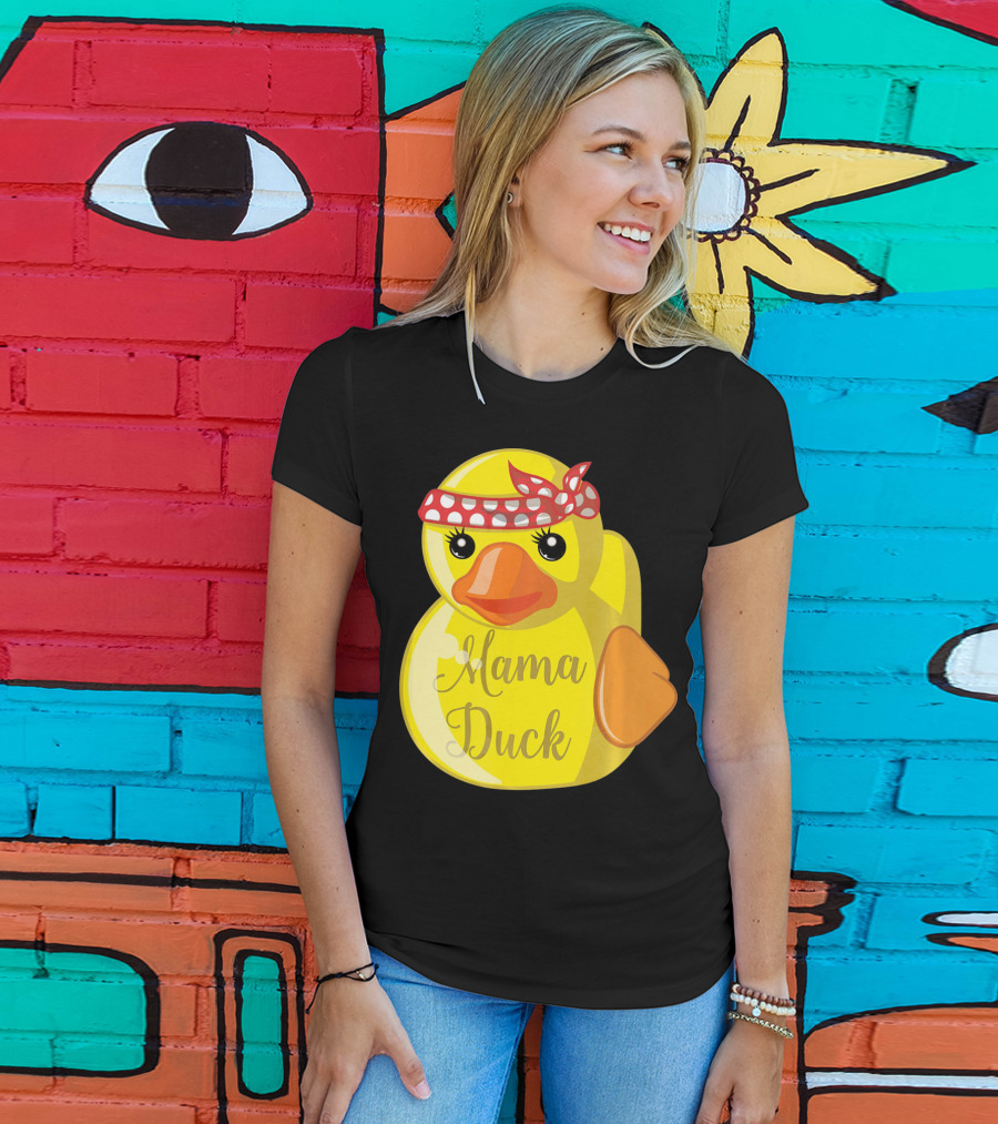 Mama Duck Bandana Polka Dot Style Quack Squad T-Shirt