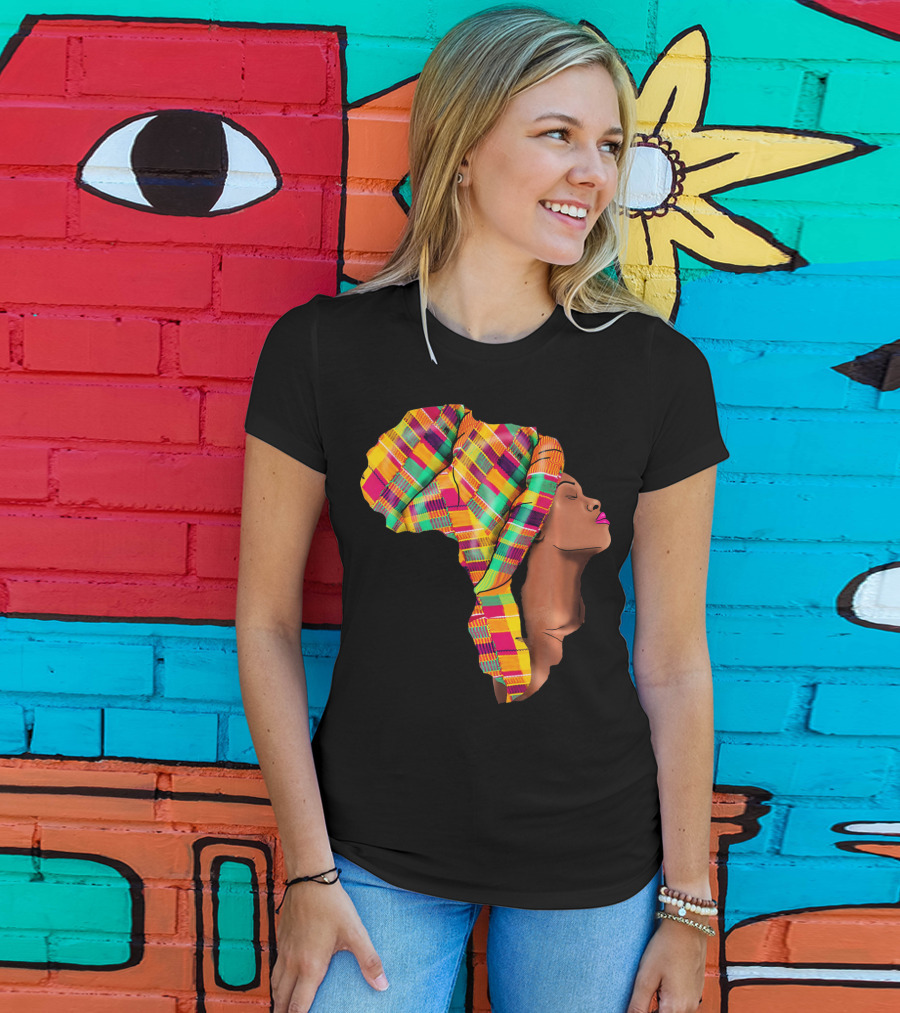 Oheneba Kente Headwrap African Mom Mother's Pride T-Shirt