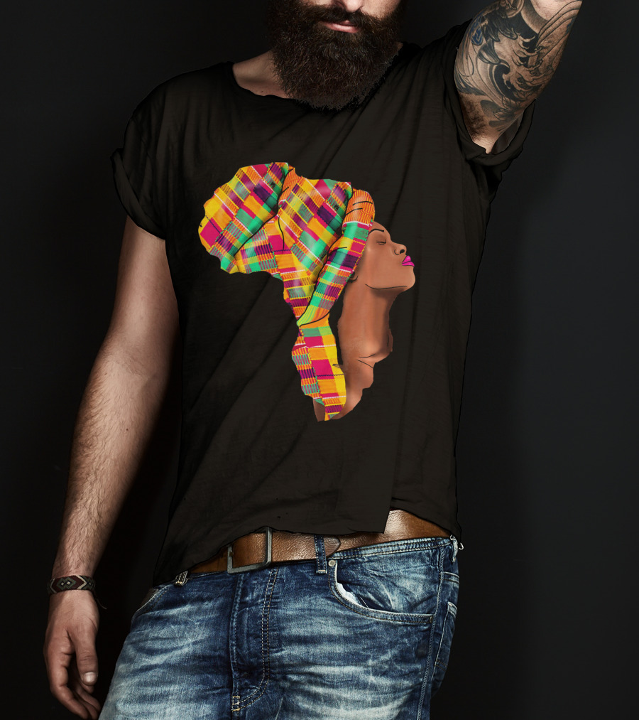 Oheneba Kente Headwrap African Mom Mother's Pride T-Shirt
