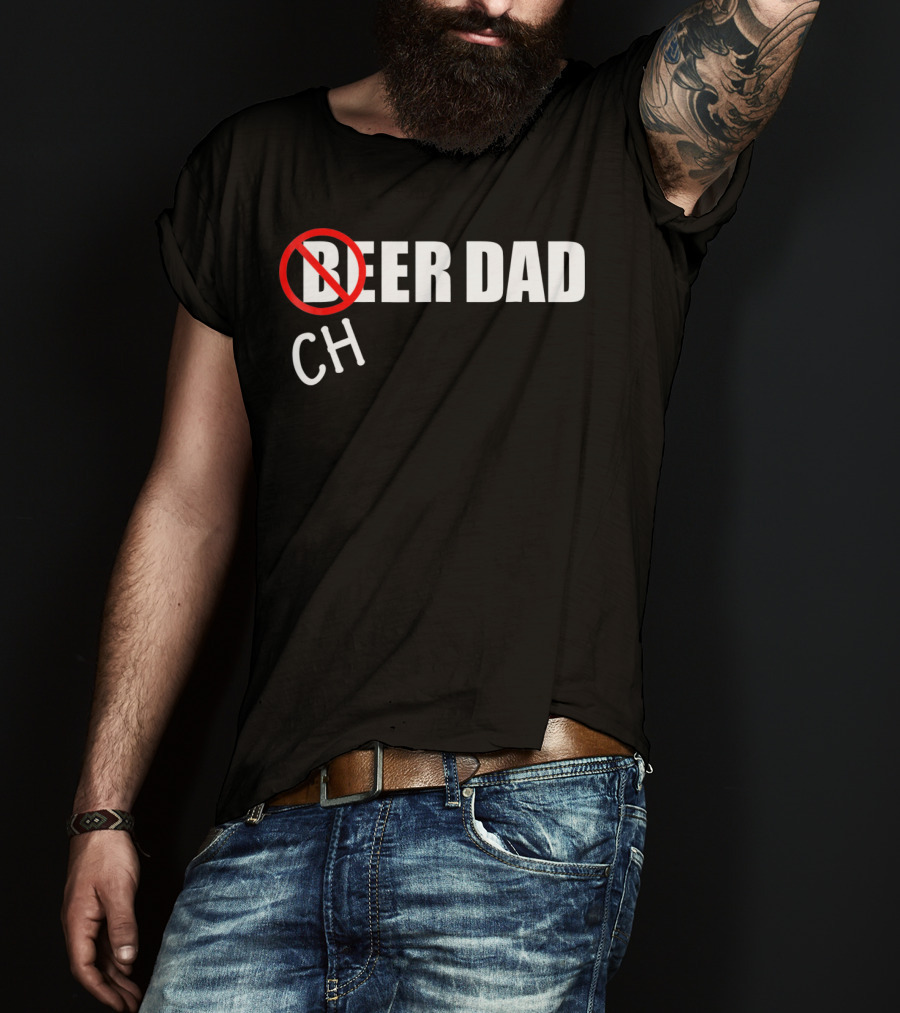 CH Beer Dad Cheer Dad Funny Cheerleader Family T-Shirt